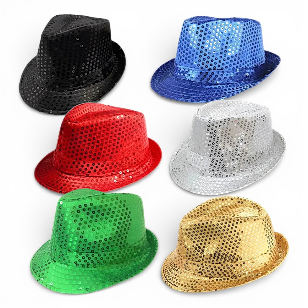 Chapéu Malandro Paete Lantejoulas Festa Carnaval Eventos Teatro Fantasia Samba Dança Salão Baile
