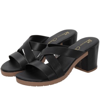 Tamanco Feminino Salto Alto Bloco 6,0cm Sandália Confortável Clássico Casual Moda Promoção 34 ao 39