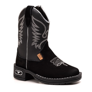 Bota Botina Texana Infantil Couro Legitimo Bordada Confortável Country Rodeio Estilosa Lançamento em Oferta na Shopee