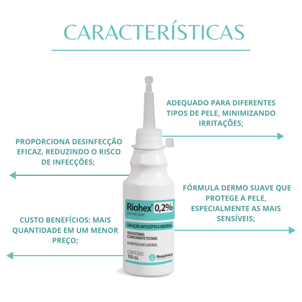 CLOREXIDINA 0,2% RIOHEX AQUOSA 100ML - RIOQUIMICA
