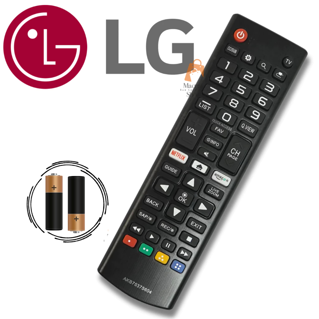 Controle Remoto Universal para TVs LG (Todas) 2 pilhas de brinde em Oferta na Shopee
