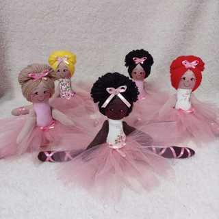 Mini Boneca de pano Bailarina de 18cm/ Boneca bailarina