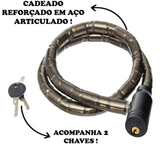 Cadeado Grosso Anti Furto Articulado Bicicleta Moto GTA Reforçado Tranca Bike em Oferta na Shopee