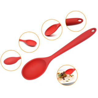 1/2/5  Pcs Colher De Silicone Vermelho Utensílio De Cozinha Grande  Utensílios de cozinha de colher de silicone macio