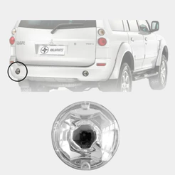 Lanterna Parachoque Traseiro Ré 70 Milímetros Cristal - Pajero Sport Tr4 2007 2008 2009 2010 2011