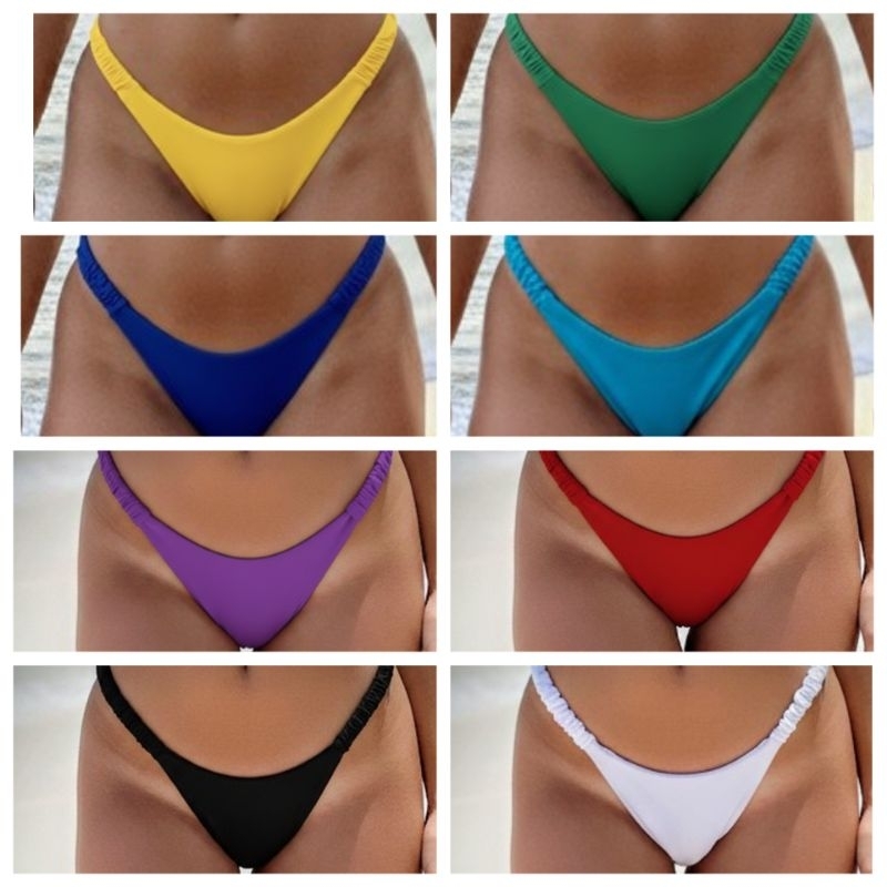 Calcinha  biquini com alça fru-fru em Oferta na Shopee