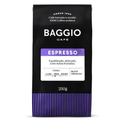 Baggio Café - Café Torrado e Moído - Blend Premiado - Espresso 250g
