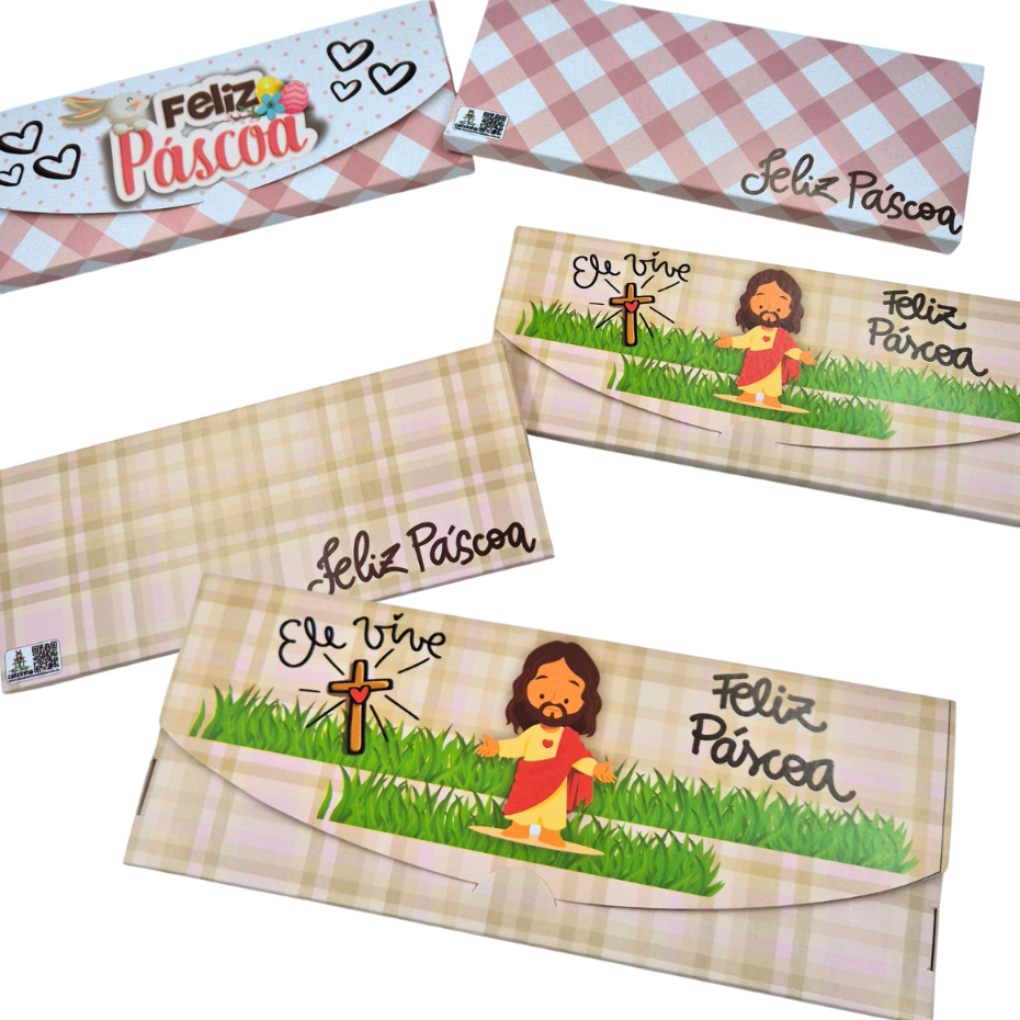 12 Caixas Barra/tabletes especial Páscoa. Para tabletes de mercado, presentes, lembrancinhas