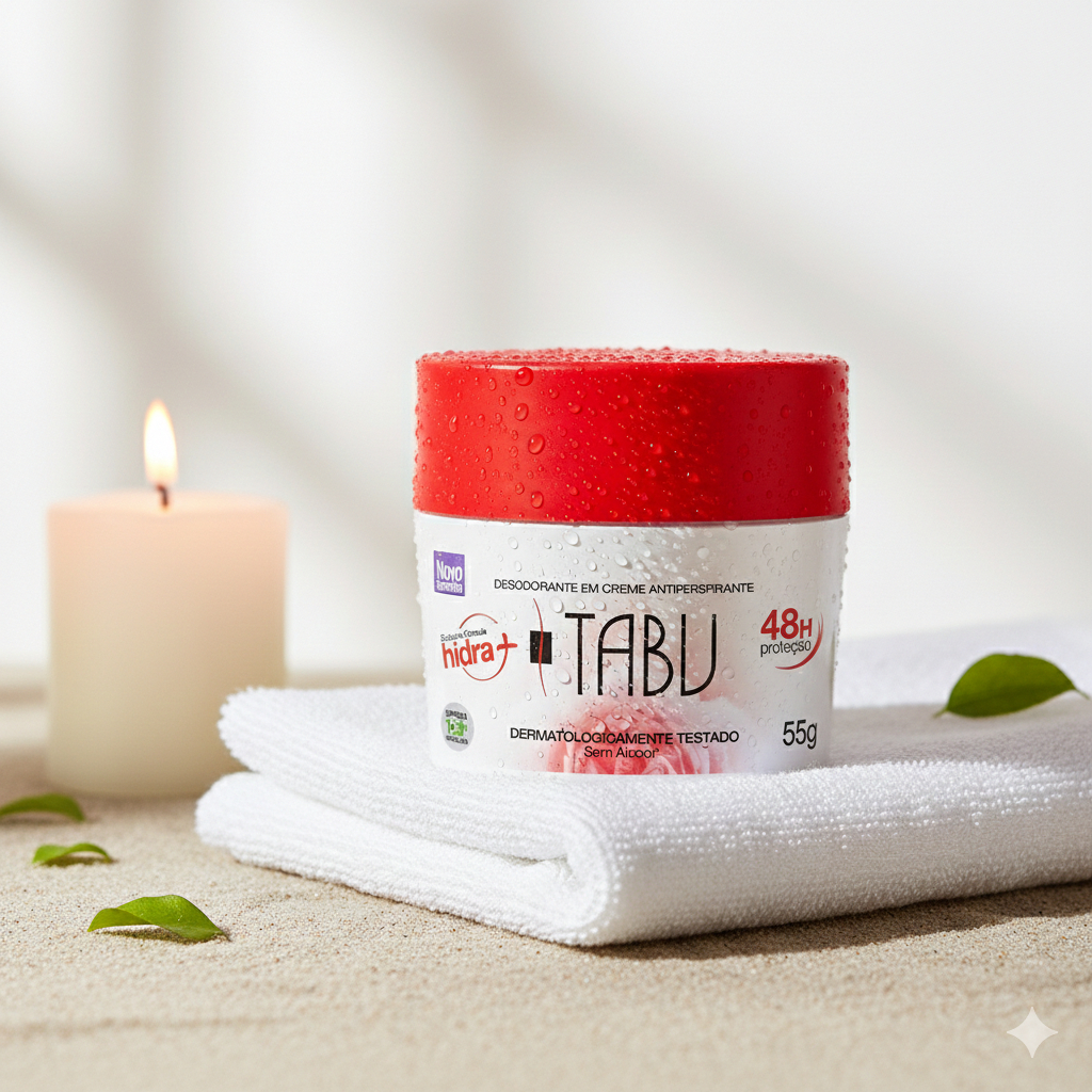 Desodorante Creme Antitranspirante Tabu 55G em Oferta na Shopee