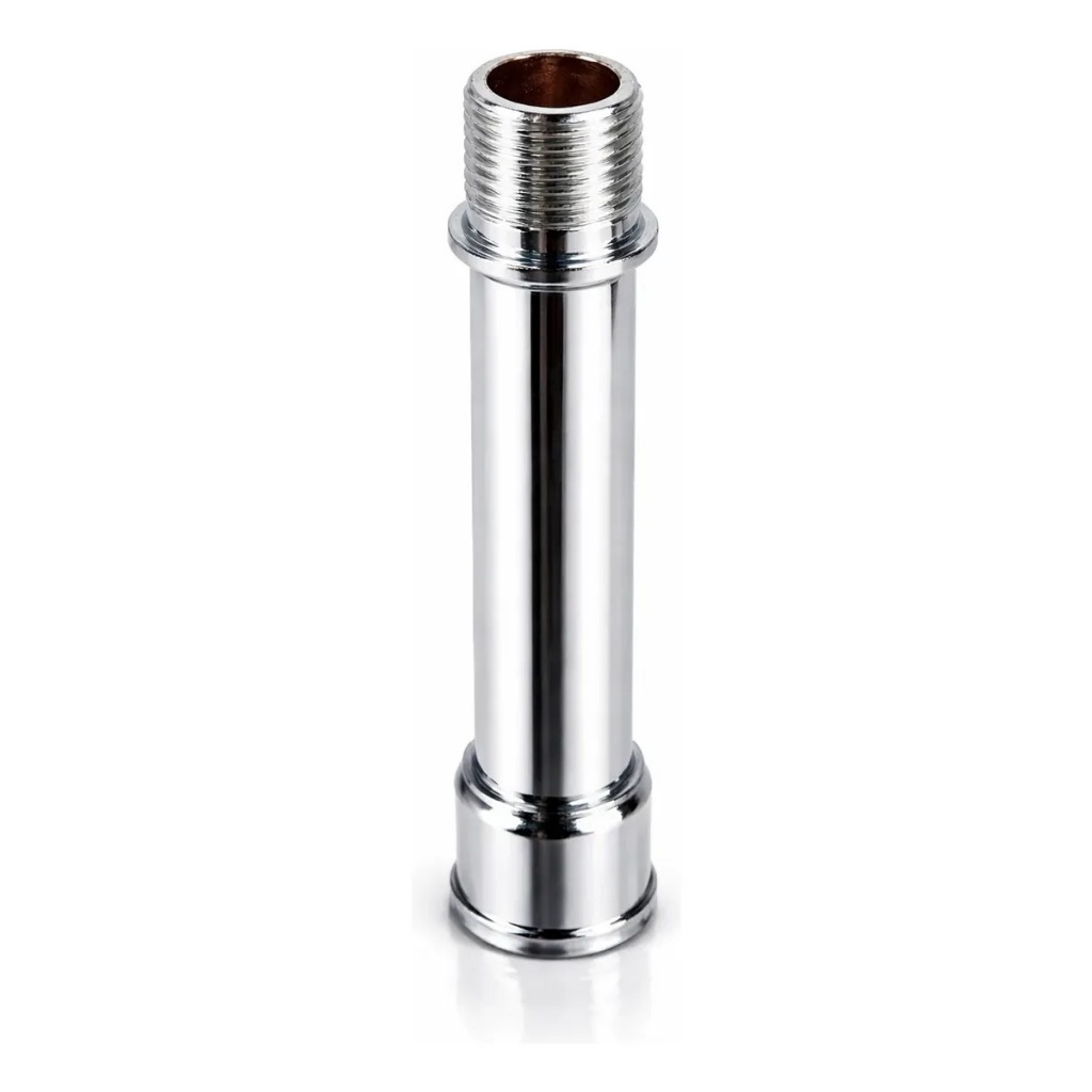 Extensão Longa 8CM  Prolongador Grande Para Torneira E Chuveiro Rosca De 1/2 - Metal Prateado