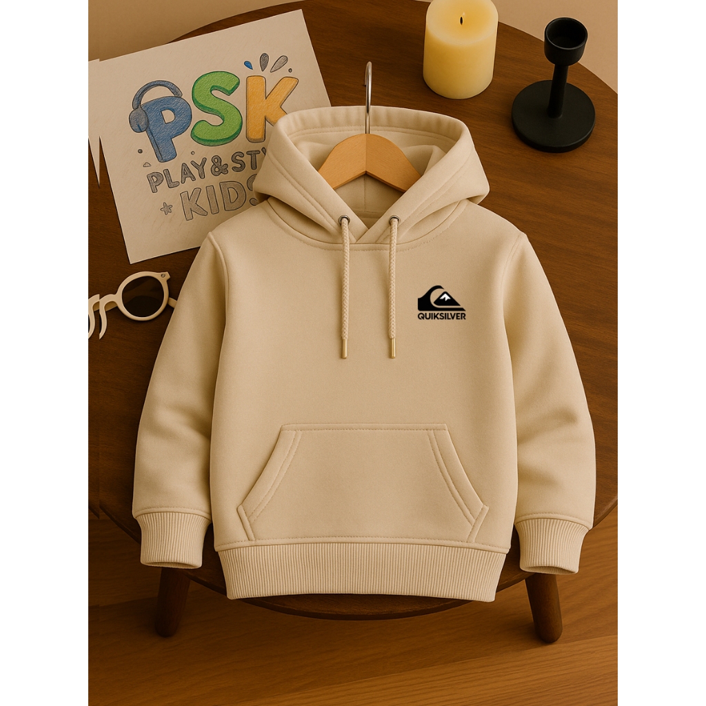 Agasalho Infantil QUICK SILVER Blusa de Frio Canguru Moletom Premium Com Capuz Flanelado 100% Algodão