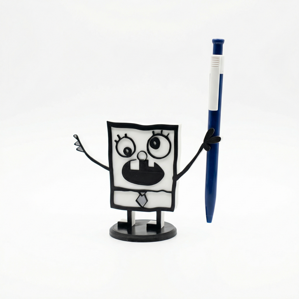 Suporte Caneta Rabisco Bob Esponja DoodleBob Porta Lápis Mesa Setup Apple Pencil