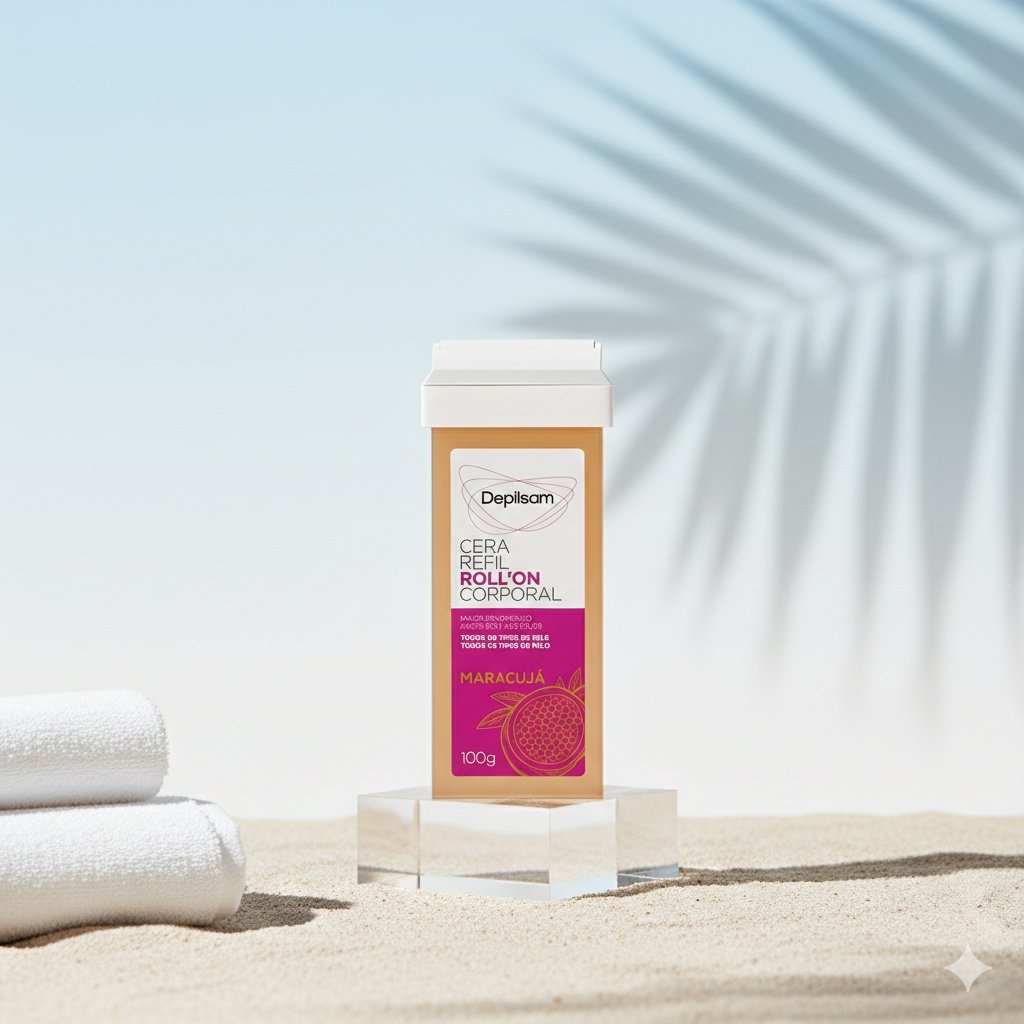 Cera Refil Roll-On Corporal Depilsam Maracujá 100G em Oferta na Shopee