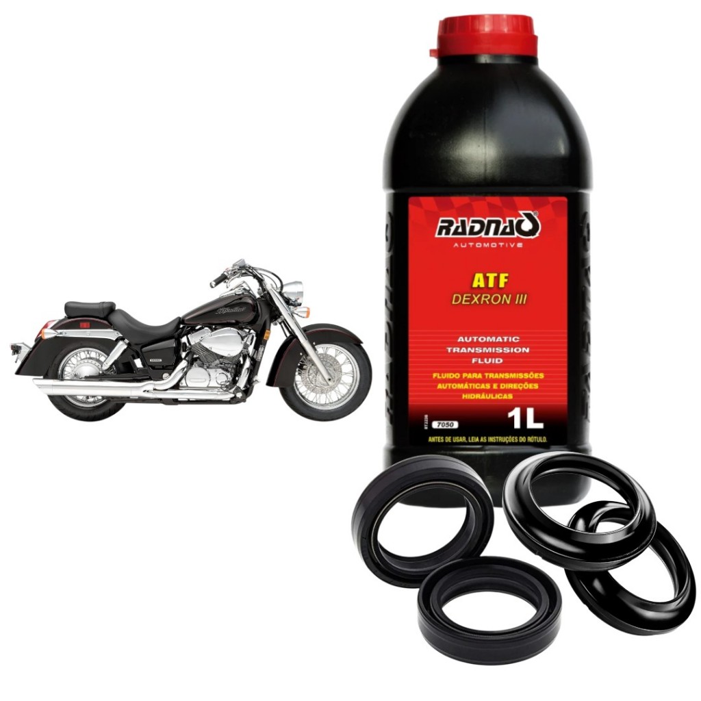 Retentor Bengala + Guarda Pó + Óleo Atf Vt750 Shadow 06/14