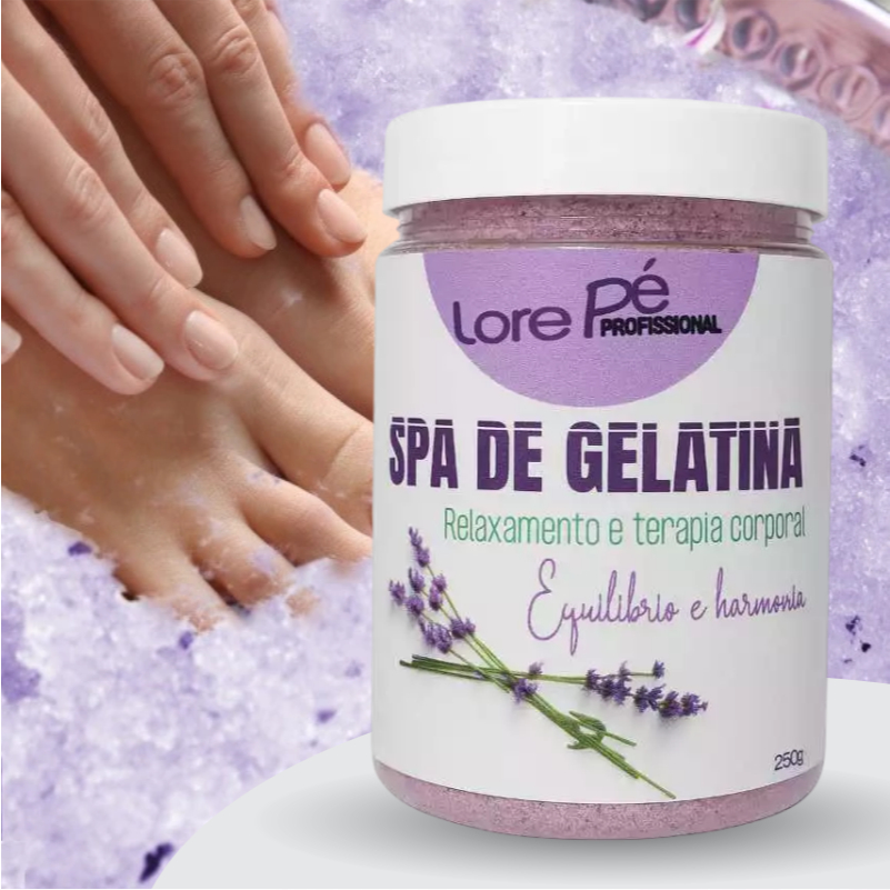 Spa de Gelatina para Pés com Essência Aromática