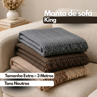 Manta Especial Super Gigante para Sofá e Cama King 3,00x1,80 Trama Protetora de Sofá Algodão em Oferta na Shopee