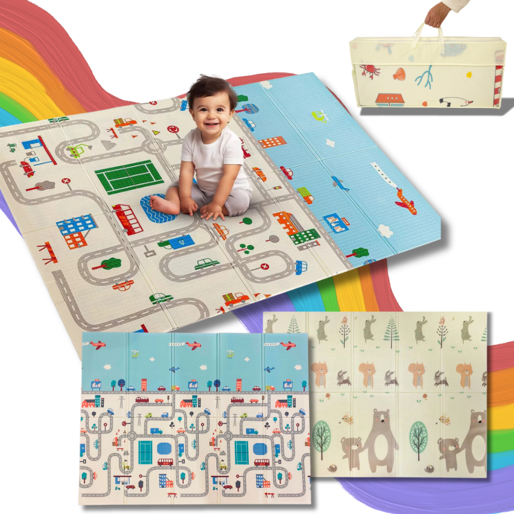 Tapete de Atividades Térmico 200x150 Para Bebes Dobrável Dupla Face Emborrachado Infantil Tatame Impermeável Educativo em Oferta na Shopee