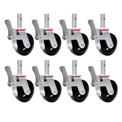 Kit Com 8 Rodízios Giratório Com Freio Para Andaime - Jst