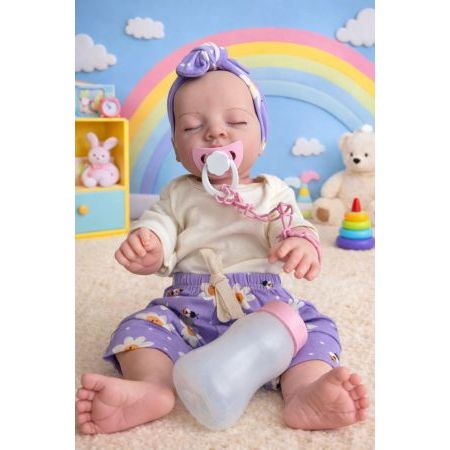 Boneca Bebê Reborn Acordada - Petit Reborn: Macia, Delicada e com Cheirinho de Bebê com rg e cpf