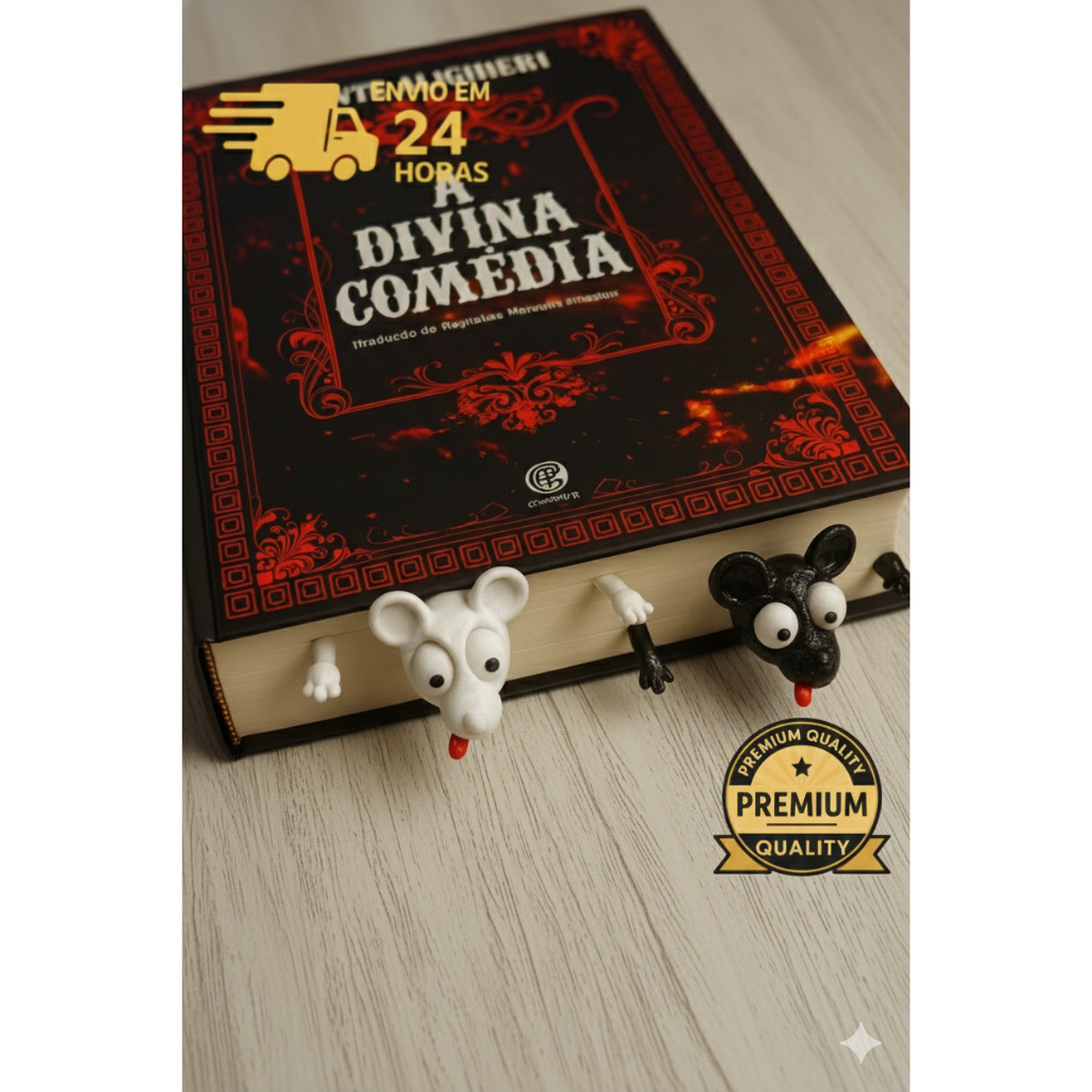 Marcador de Página Rato Esmagado - Marca Página Criativo Geek Fofo Decorativo Presente para Leitor em Oferta na Shopee