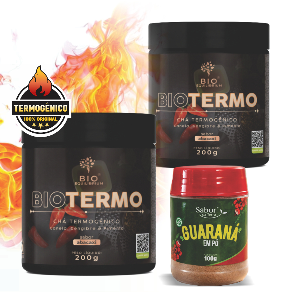 Combo 2 Unidades Termogênico Natural + Guarana em Pó | BioTermo + Guarana em Pó | Bio Equilibrium