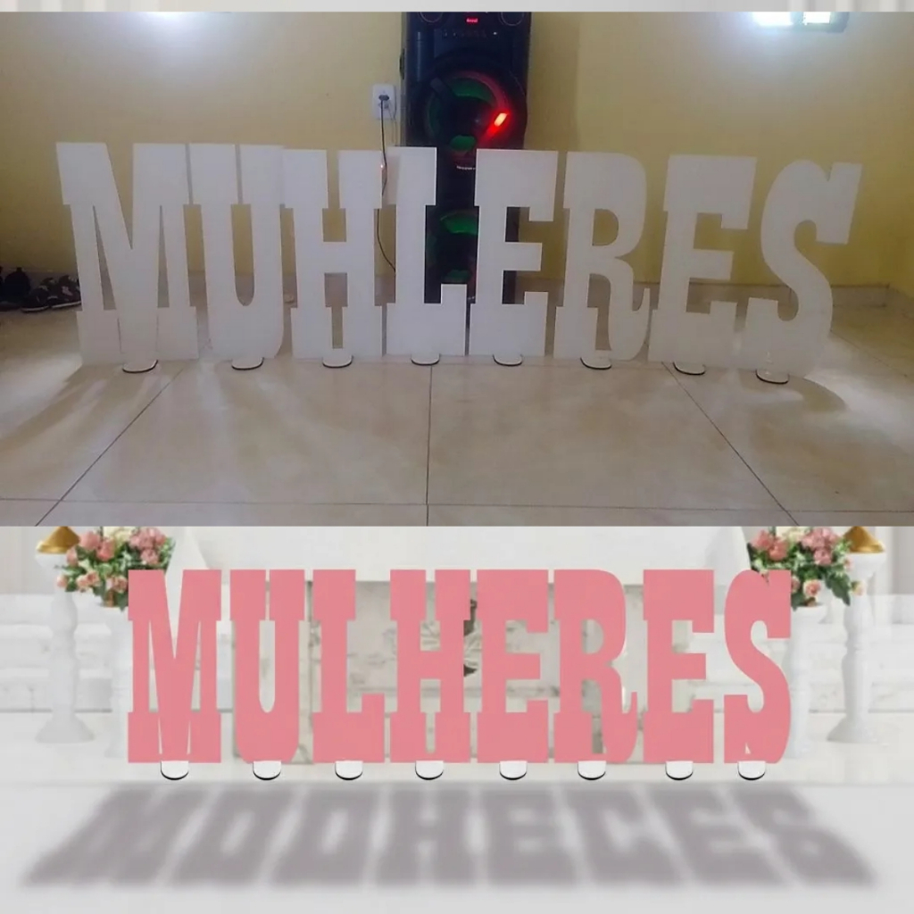 MULHERES em mdf Cor Rosa ou Branco de 60cm de Altura De Chão Fica Em Pé A Pronta entrega!! em Oferta na Shopee