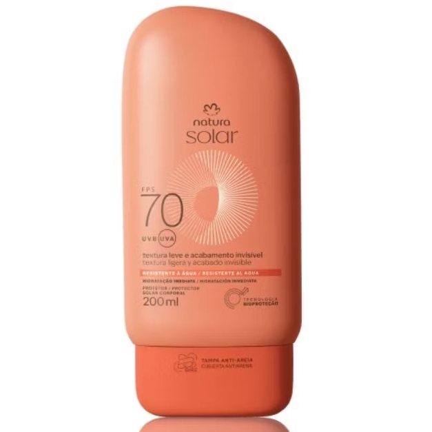 Protetor Solar Corporal FPS 70 FPUVA 25 Natura Solar 200 ml