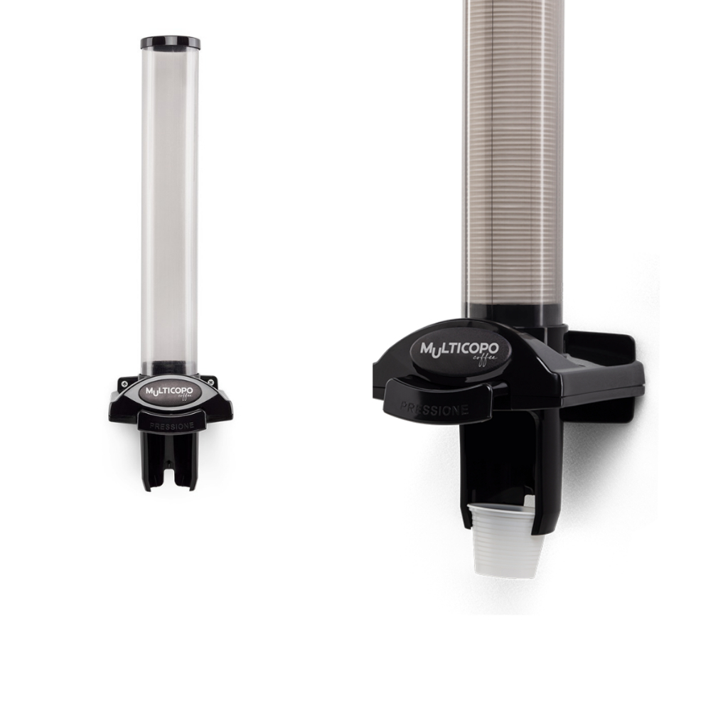 Dispenser Porta Copo de Café 50ml de Parede Automático Nobre Preto