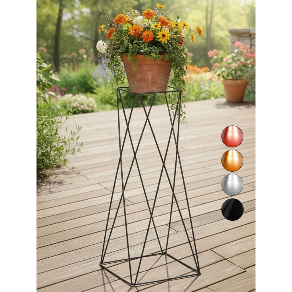 Suporte Tripé Plantas Para Vaso Chão Quadrado Alto Grande 80cm em Oferta na Shopee