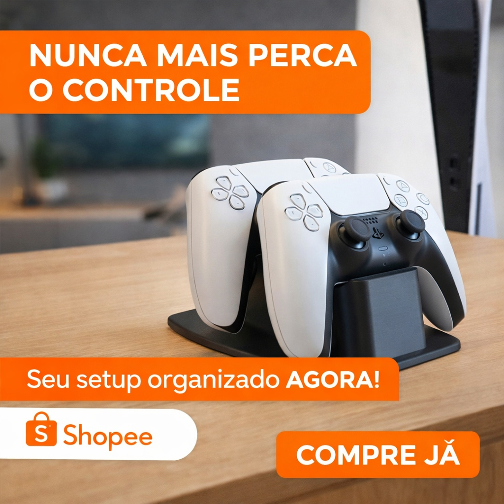 Suporte Duplo Para Controle PS5 PS4 PS3 Xbox Base Gamer Organizador De Controles Playstation