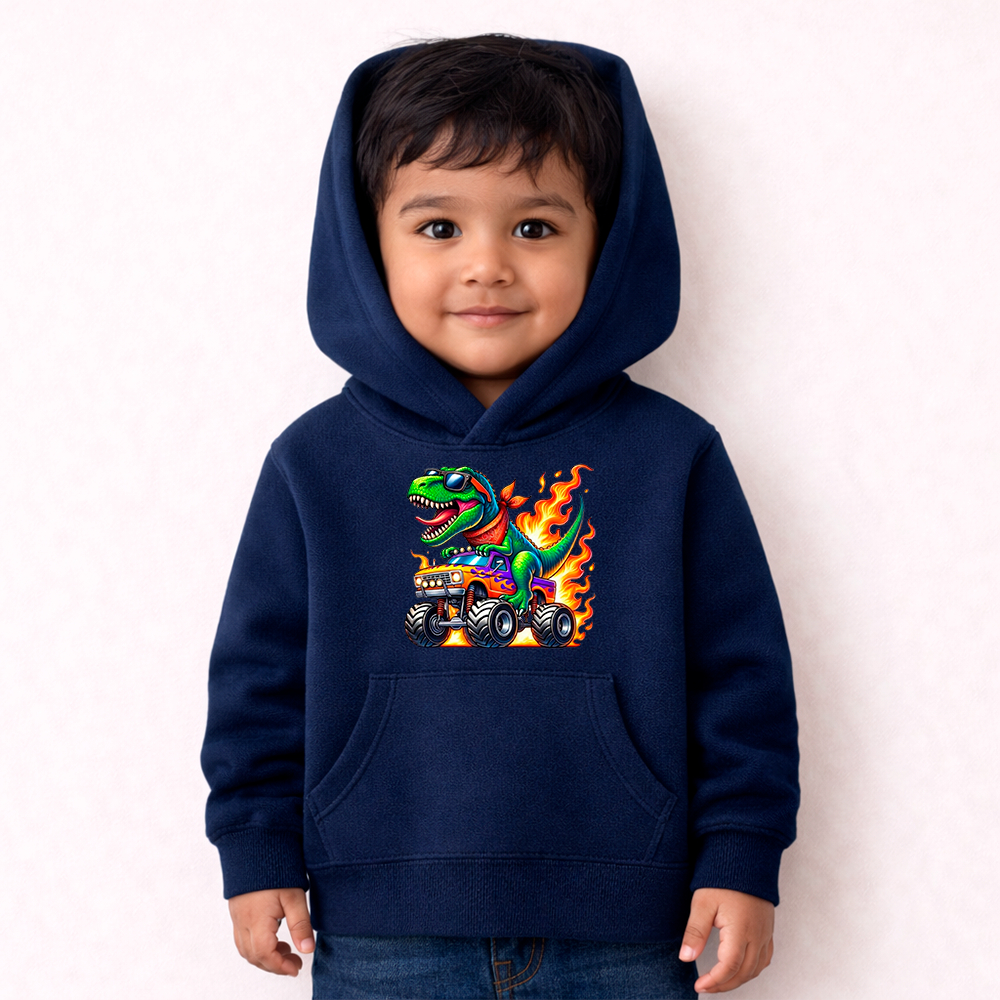 Blusa De Frio Infantil Masculino Canguru Com Capuz Estampado Desenhos Kids Dinossauro