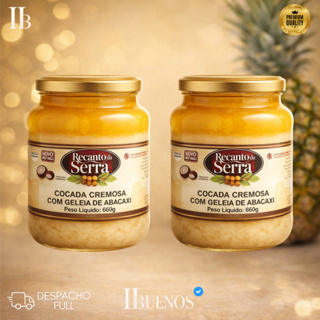 Cocada Cremosa com Geleia de Abacaxi 660g - Recanto da Serra (Monte seu Kit) em Oferta na Shopee