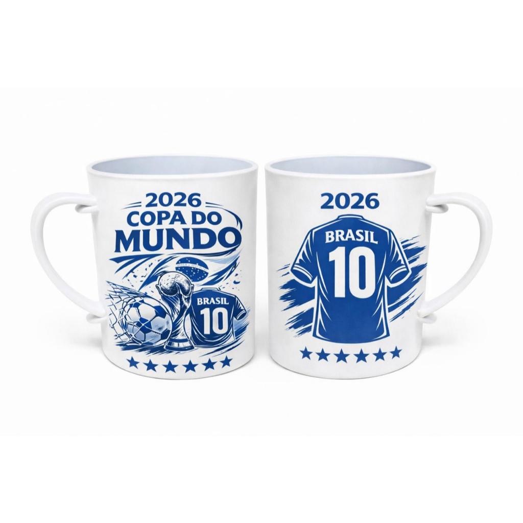 KIT CANECAS PLASTICAS  COPA BRASIL 2026 TROFEU É NOSSO TROFEU E CAMISA 10