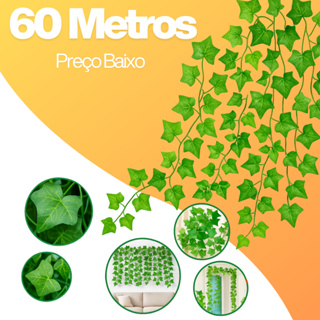 60 Metros Heras Trepadeira Artificial Verde Realista Pacote em Oferta na Shopee
