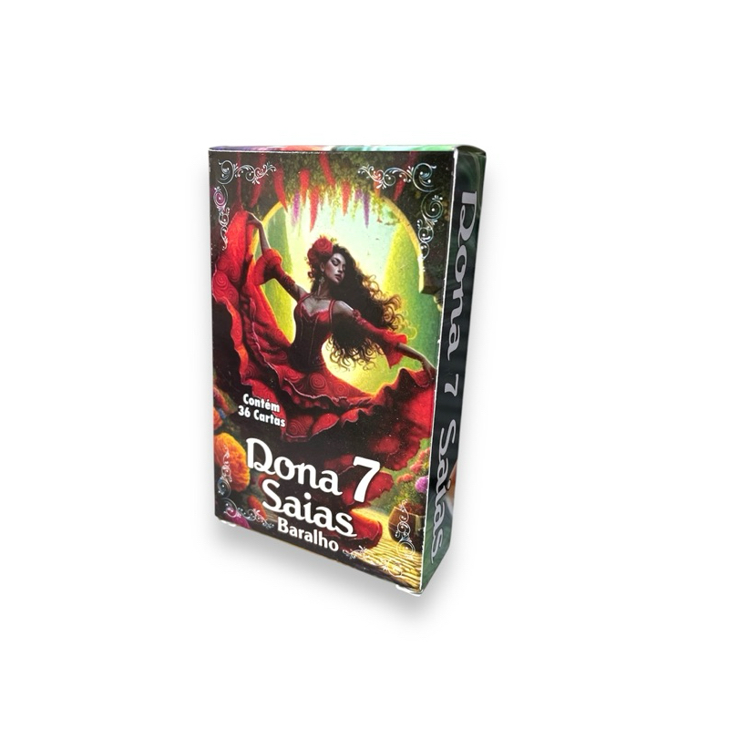 Baralho Tarot Dona 7 Saias 36 Cartas com Manual Explicativo Umbanda Candomblé