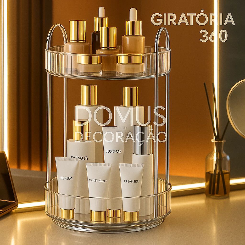 Organizador Prateleira  Diamante Acrílico Porta Maquiagem Suporte De Mesa Multiuso