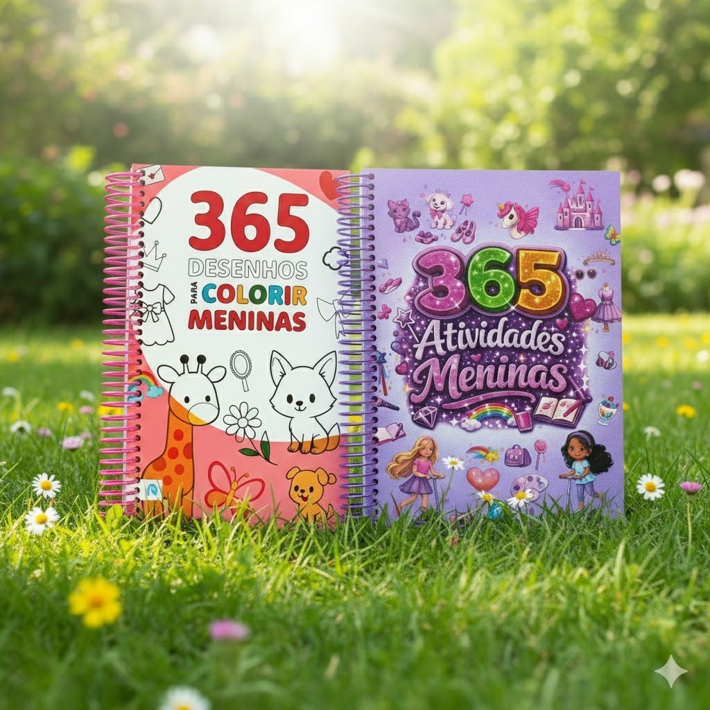 Kit C/2 Livros / Atividades Meninas + Desenhos Meninas / Espiral em Oferta na Shopee