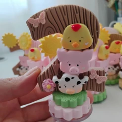 Vela fazendinha de Biscuit/ Vela fazendinha