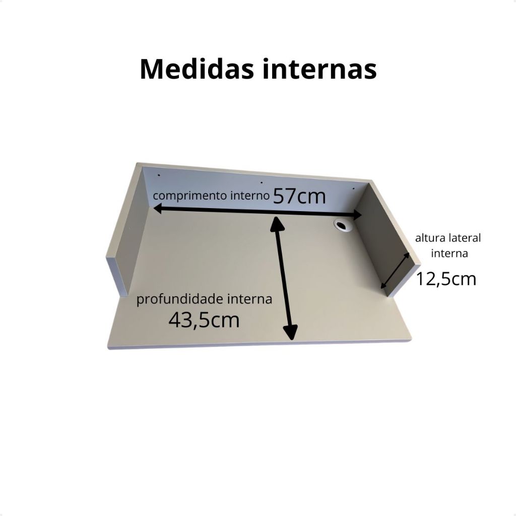Nicho Suporte Parede Para Microondas 60x45cm Mdf Cozinha Lanchonete