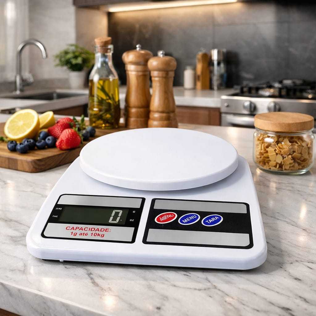 Balança Para Cozinha 10kg Portátil Alta Precisão