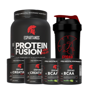 Whey Protein Fusion Isolate 1,8kg + 2x Creatina + 2x Bcaa em Oferta na Shopee