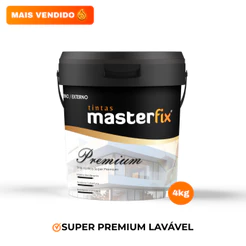 Tinta Acrílica Premium Super Lavável 4kg Masterfix - Limpável Sempre Limpo Fácil de Limpar