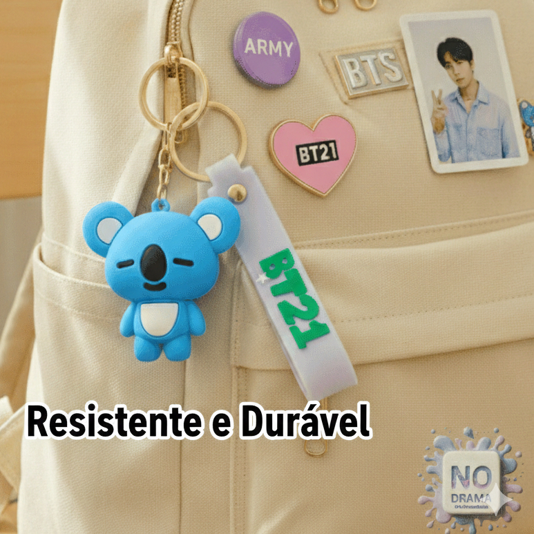 Chaveiro BT21 7cm Borracha Resistente | BTS ARMY | RJ Cooky Chimmy Koya Mang | Mochila Kpop em Oferta na Shopee