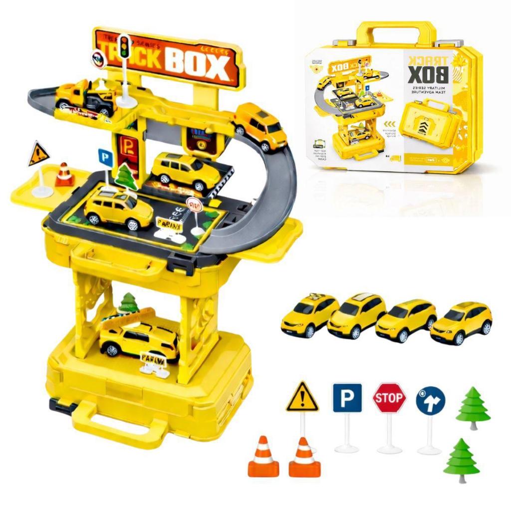 Brinquedo Pista Carrinho Posto Maleta Grande Infantil Menino