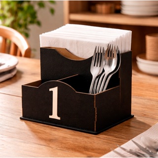Kit 10 Porta Guardanapo Sache Condimento MDF Preto Numerado Organizador Mesa Restaurante Lanchonete Bar em Oferta na Shopee