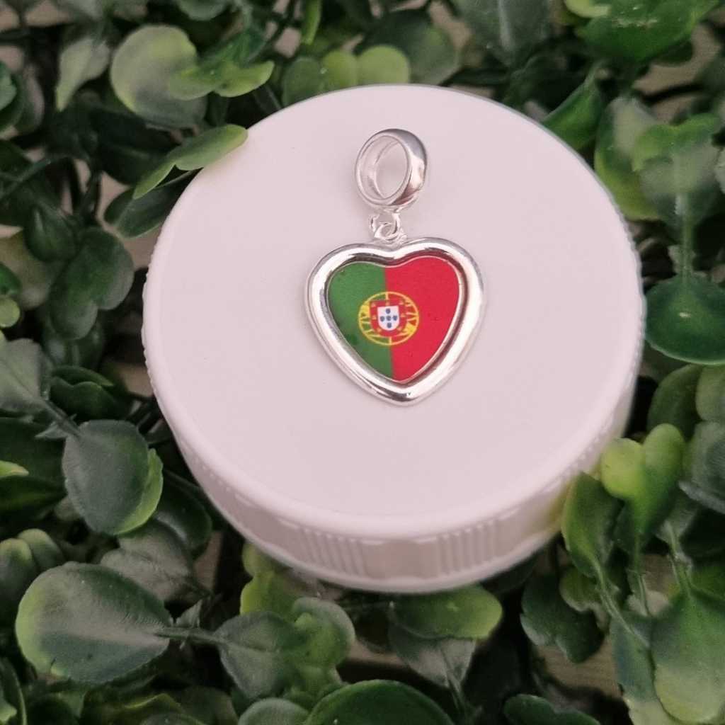 Berloque ou Pingente em Prata 925 Bandeira de Portugal