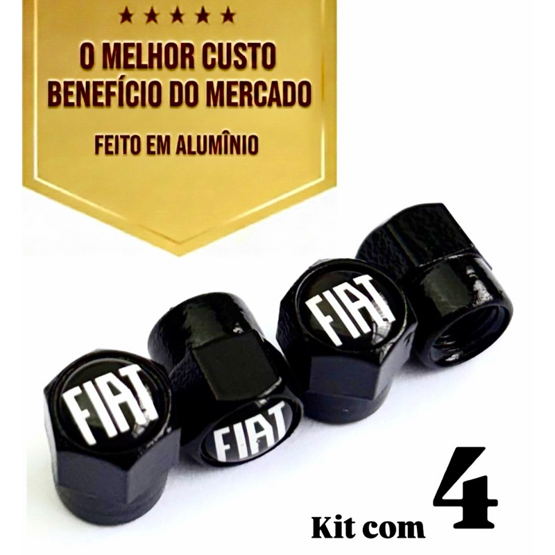 Tampa Tampinha Bico de Pneu Tampa de Válvula Compatível com FIAT (TODOS) em Oferta na Shopee