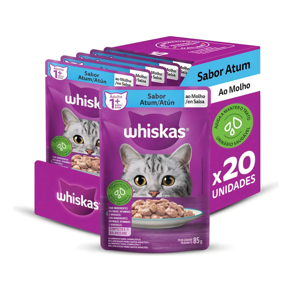 Ração Umida Whiskas Atum Ao Molho - Comprar com Melhor Preço em Essenciais para Culinária