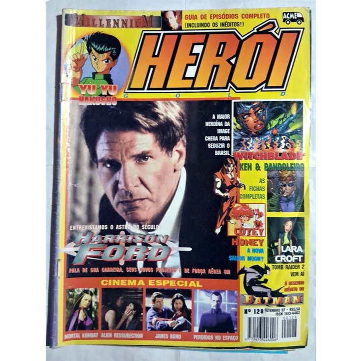 Herói Gold 128 Harrison Ford Millenium Yu Yu Hakusho Witchblade Ken Bandoleiro Cutey Honey Lara Croft Batman Cinema
