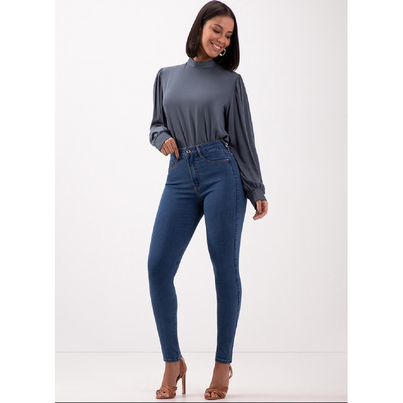 Conjunto Calça Jeans Lunender E Blusa Manga Longa Lunender